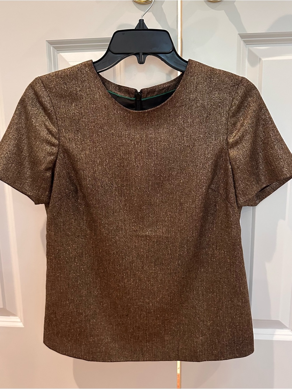 Boden Metallic Brown Short-Sleeve Women's Top